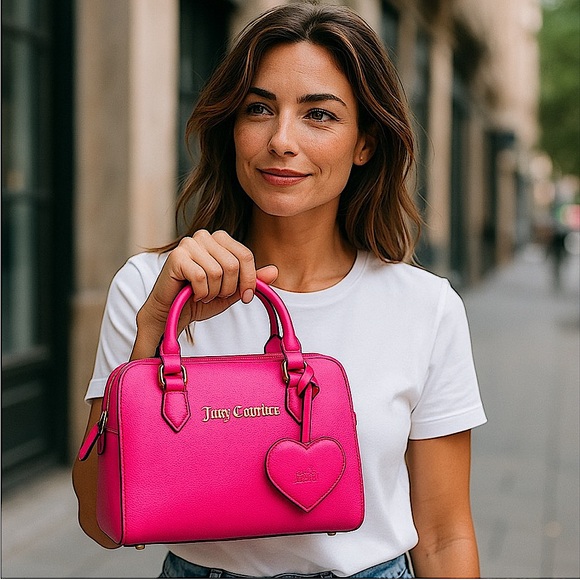 NWT JUICY COUTURE "FREE LOVE" Embossed Satchel - Picture 2 of 16